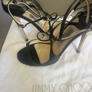 Jimmy Choo Black Strappy Heels